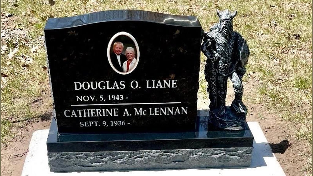Viking statue stolen from gravestone in cemetery on Lac Mille Lacs, sheriff says — WCCO / CBS Minnesota, Crystal Community news