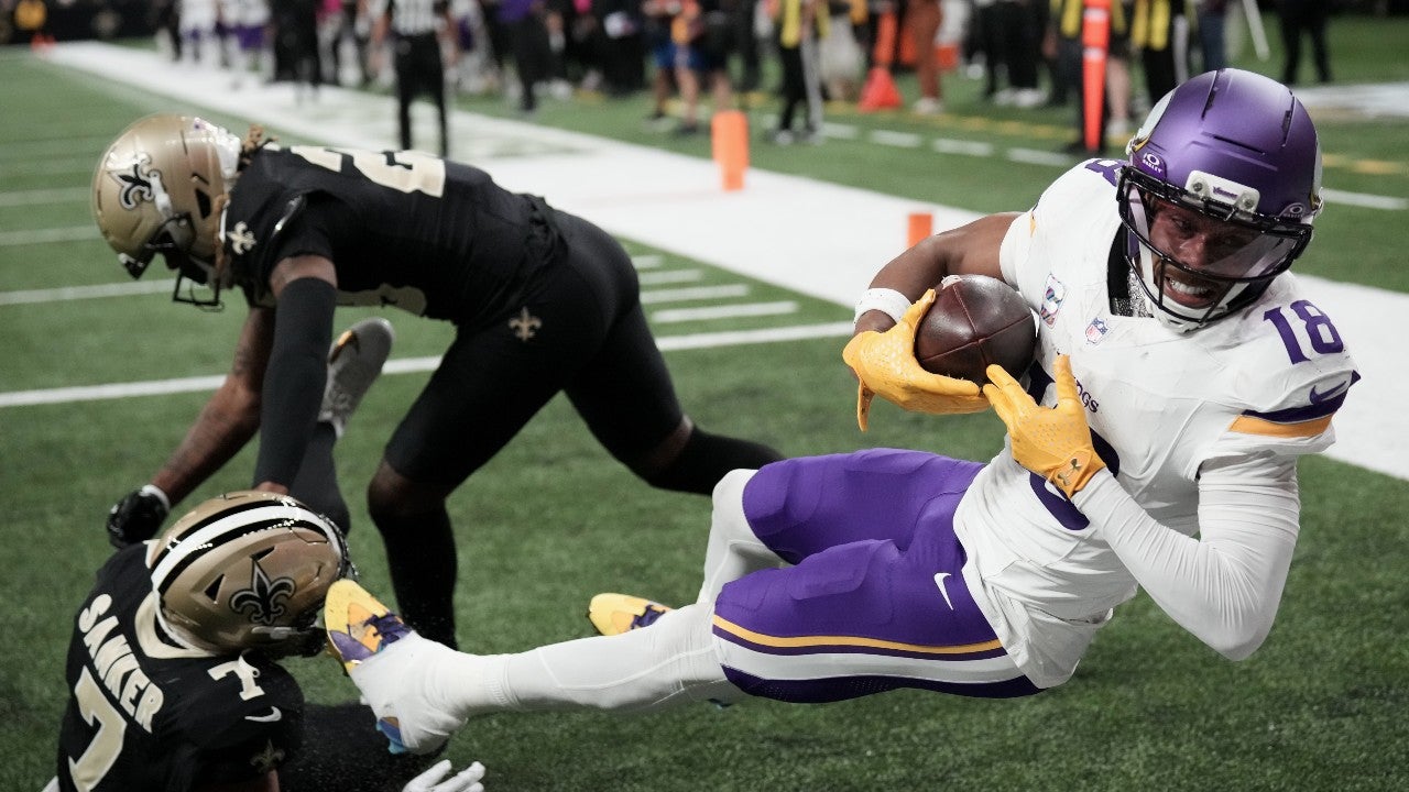 Jefferson, Jones and Murray all produce to help the unbeaten Vikings top the slumping Saints 23-13 — KSTP 5, Crystal Sports news