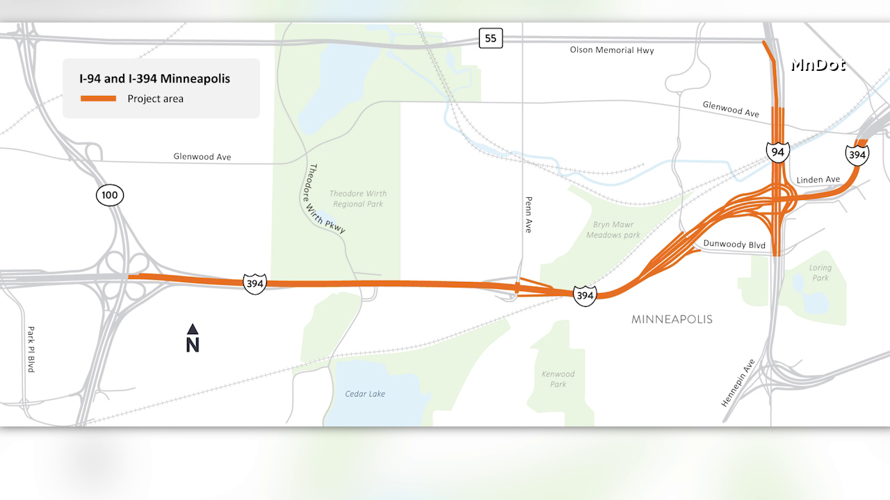 Eastbound I-394 in Minneapolis closing all weekend for highway repairs — KSTP 5, Crystal Business news