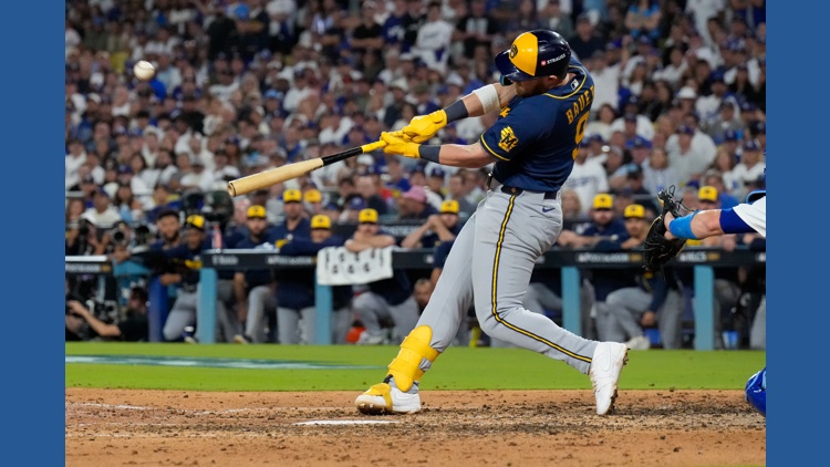 Brewers stun Dodgers with back-to-back homers in 7th inning and take 3-0 lead in NLCS with 6-2 win — KARE 11 Sports, Crystal Sports news