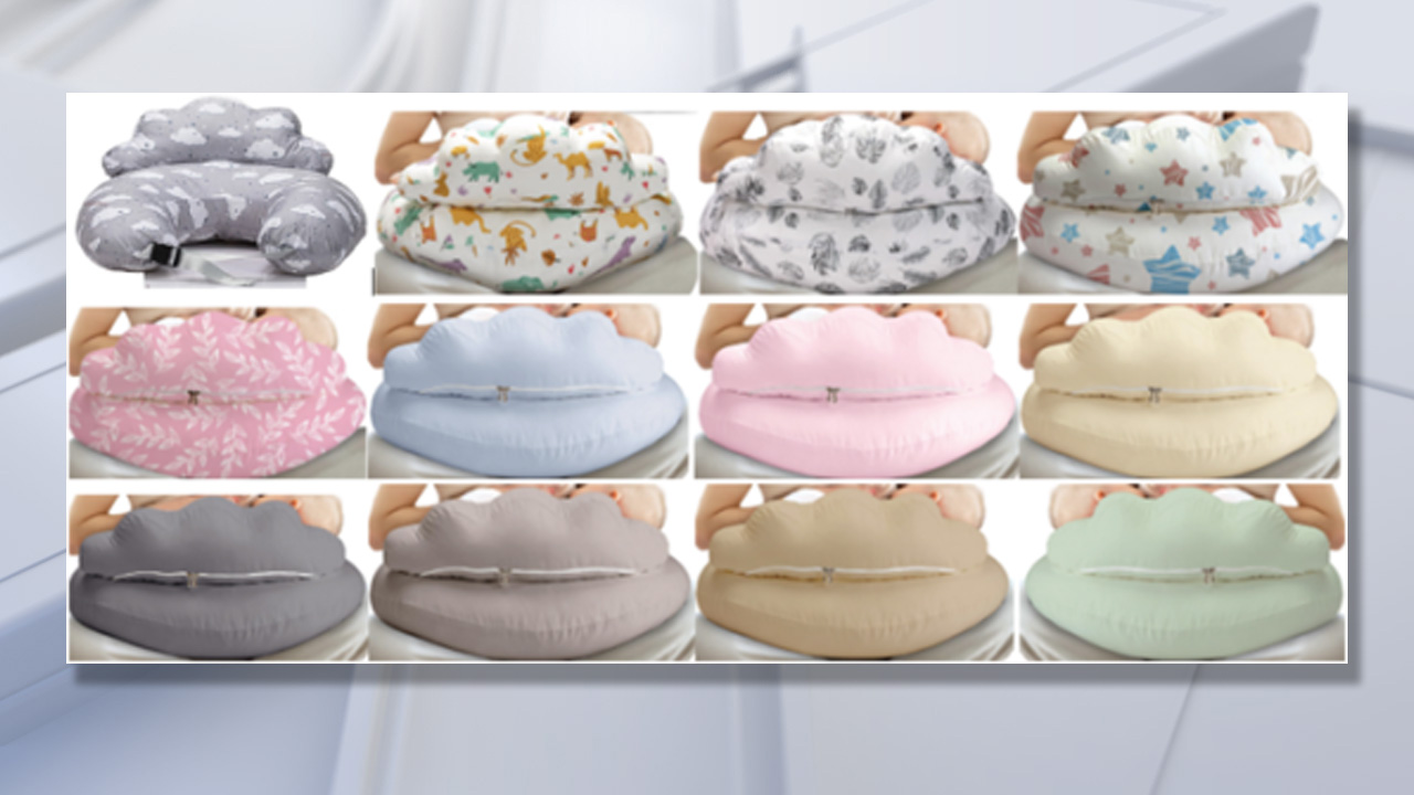 A nursing pillow with safety concerns